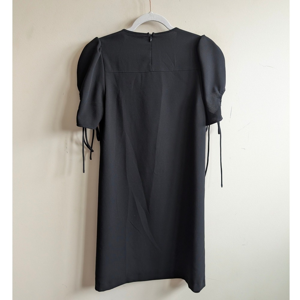 See By Chloe Black Puff Sleeve Cutout Tie Dress CHS19URO10012 Size 36 NEW - Picture 3 of 8